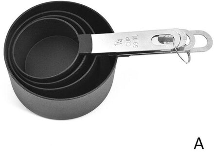 4 Stks/set Lepels Cup Stalen Handgreep Meetinstrumenten Multi Purpose Keuken Gadgets Pp Bakken Accessoires