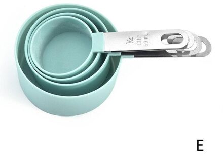 4 Stks/set Lepels Cup Stalen Handgreep Meetinstrumenten Multi Purpose Keuken Gadgets Pp Bakken Accessoires