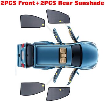 4 Stks/set Magnetische Auto Side Window Zonneschermen Mesh Schaduw Blind Voor Mitsubishi Outlander 4stk Sunshades