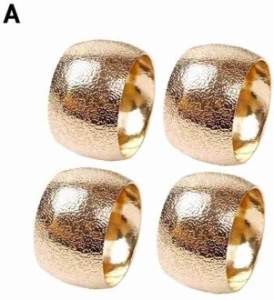 4 Stks/set Metalen Servetringen Voor Wedding Christmas Party Hotel Keuken Ronde Servet Gesp Servet Houder Tafel Decoratie