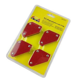 4 stks/set Mini Driehoek Lassen Klepstandsteller 9Lb Magnetische Vaste Hoek Solderen Locator Gereedschap Zonder Schakelaar Lassen Accessoires