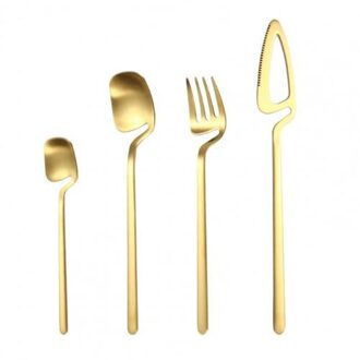 4 Stks/set Multifunctionele Bestek Roestbestendig Set Multifunctionele Makkelijk Te Gebruiken Rvs Restaurant Party Servies Set gouden