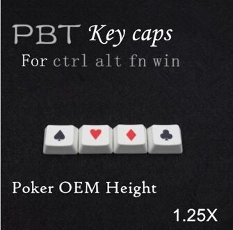 4 stks/set PBT Dye sublimatie key cap mechanische toetsenbord Poker keycap voor Ctrl Win ALT FN toetsen 1.25X OEM profiel gratis cap puller