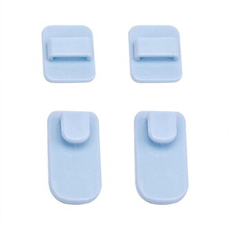 4 Stks/set Plastic Afstandsbediening Kleverige Haken Zelfklevende Muur Opslag Hanger Ties Tas Hanger Opknoping Rekken blauw