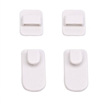 4 Stks/set Plastic Afstandsbediening Kleverige Haken Zelfklevende Muur Opslag Hanger Ties Tas Hanger Opknoping Rekken wit