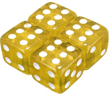 4 Stks/set Plastic Wheel Stem Band Air Valve Stofdicht Cap Gouden Dobbelstenen Band Ventieldopjes Bike Auto Vrachtwagen Band ventiel Stofkap geel