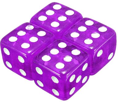 4 Stks/set Plastic Wheel Stem Band Air Valve Stofdicht Cap Gouden Dobbelstenen Band Ventieldopjes Bike Auto Vrachtwagen Band ventiel Stofkap Lavendel