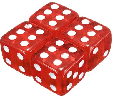 4 Stks/set Plastic Wheel Stem Band Air Valve Stofdicht Cap Gouden Dobbelstenen Band Ventieldopjes Bike Auto Vrachtwagen Band ventiel Stofkap Rood