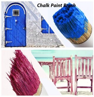 4 Stks/set Platte En Ronde Krijt Wax Penselen Varkenshaar Stencil Borstels Tool