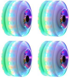 4 Stks/set Praktische Licht Up 82A Hardheid Rollerskate Schoenen Lichtgevende Skateboard Wielen Multifunctionele Skateboarden Installeren kleurrijk