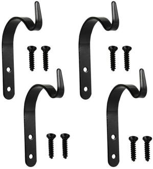 4 Stks/set Professionele Balkon Plant Bloem Pot Smeedijzeren Haken Houder Muur Gemonteerde Opknoping Ijzeren Beugel Decoratie Mand Gar X2R5
