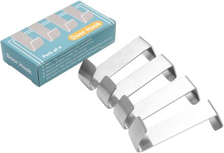 4 stks/set Roestvrijstalen Keuken Kast Trekken Haken Keukenkast Trekken Handdoek Kleding Pothook Kleerhanger Houder