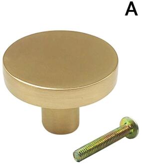 4 Stks/set Ronde Messing Massief Messing Handvat Knoppen Kabinet Keuken Pull Accessoires Lade Meubilair Handvat Deur Dresser Knop Pu T4S1