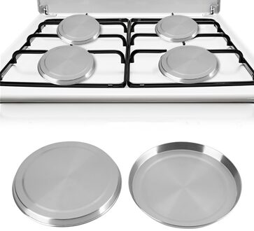 4 Stks/set Rvs Fornuis Top Covers Ronde Fornuis Bescherming Keuken Kookgerei Deksel Koken Gereedschap