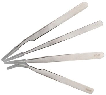 4 Stks/set Rvs Wimper Extension Pincet 4 Antistatische Valse Wimpers Make Tweezer