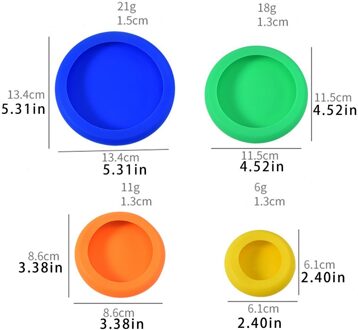 4 Stks/set Silicone Stretch Deksels Herbruikbare Fruit Groente Afdichting Deksels Cover Voor Het Houden Van Voedsel Vaatwasser Magnetron Keuken Blauw