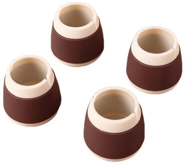 4 Stks/set Siliconen Antislip Tafel Stoel Been Caps Vierkante/Ronde Vorm Meubels Vloer Voeten Cover Protector Pads ronde Coffe