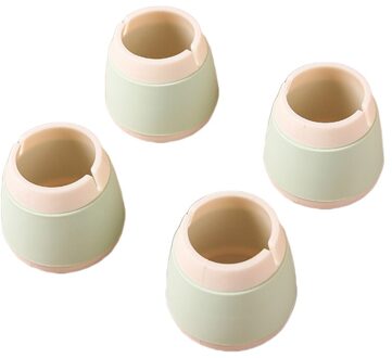 4 Stks/set Siliconen Antislip Tafel Stoel Been Caps Vierkante/Ronde Vorm Meubels Vloer Voeten Cover Protector Pads ronde licht groen