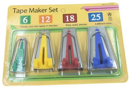 4 stks/set Stof Clover Bias Tape Maker Binding Gereedschap Set Machine Tool Naaien Quilten Zomen DIY voor Thuis Handgemaakte Accessoires