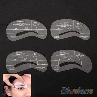 4 stks/set Styles Grooming Stencil Kit Make Up MakeUp Shaping DIY Beauty Wenkbrauwen Template Stencils Gereedschap Accessoires 02IG 2O4P