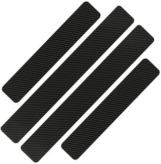4 Stks/set Universele Auto Styling Sticker 3D Carbon Fiber Instaplijsten Scuff Plaat Guards Dorpels Protector Auto Accessoires