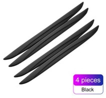 4 Stks/set Universele Schrapen Guard Bumper Guards Auto Deur Edge Protector Achteruitkijkspiegel Bescherming Sticker Beschermende Strip zwart