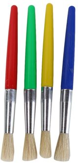 4 Stks/set Verf Borstel Voor Kinderen Olie Aquarel Snoep Kleur Plastic Handel Bristel Borstels Gouache Tekening Art Supply