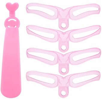 4 Stks/set Wenkbrauw Definiëren Stencils Te Gebruiken Herbruikbare Eye Brow Guide Template Wenkbrauw Tekening Make-Up Tool Accessoires