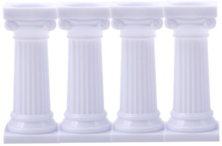 4 Stks/set Wit Griekse Pijlers Valentijnsdag Cake Tier Separator Ondersteuning Stand Decor Wedding Cake Stands Fondant Ondersteuning Mold style1