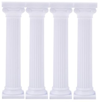 4 Stks/set Wit Griekse Pijlers Valentijnsdag Cake Tier Separator Ondersteuning Stand Decor Wedding Cake Stands Fondant Ondersteuning Mold style2