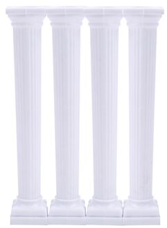 4 Stks/set Wit Griekse Pijlers Valentijnsdag Cake Tier Separator Ondersteuning Stand Decor Wedding Cake Stands Fondant Ondersteuning Mold style3