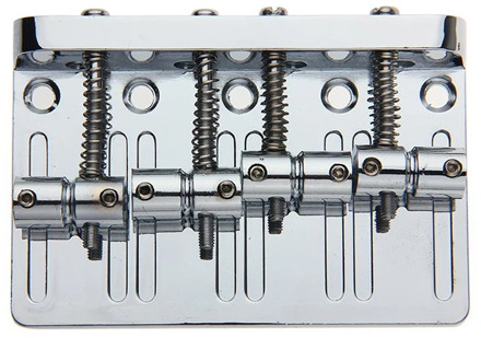 4 String Hardtail Bridge for Precision Jazz Bass Chrome 201B-4 Badass