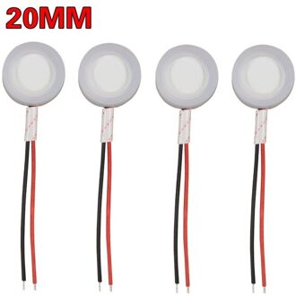 4 Stuk 20 Mm Ultrasone Mist Maker Fogger Keramiek Discs Met Draad & Afdichting Ring