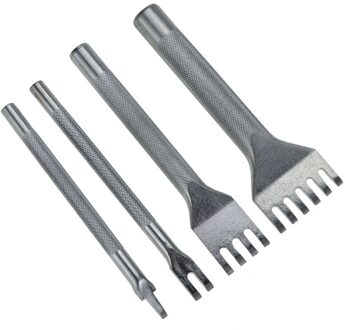 4 stuk/batch DIY leather craft tool 3 mm lederen punch naald tool 1 + 2 + 4 + 6 riem punch tool