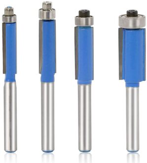 4 Stuks 1/4 "Shank Straight Flush Trim Router Bit Set Houtbewerking Snijgereedschap