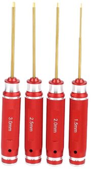 4 Stuks 1.5 2.0 2.5 3.0Mm Inbussleutel Phillips Schroevendraaier Antislip Titanium Plated Rc Tool