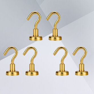 4 Stuks 1.6Mm Mini Sterke Magnetische Ronde Haak Hanger Nuttig Super Power Ndfeb Magneten Gekoppeld Huis Keuken Muur Houden magneet Haak Luxury gouden