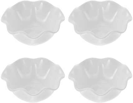 4 Stuks 1 Set Multipurpose Snack Gerechten Kruiden Trays Snack Bowls (Wit)