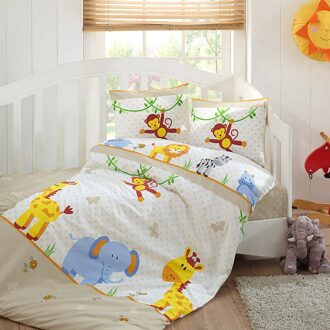 4 Stuks 100*150 Cm Baby Klasse Baby Dekbedovertrek Set Beddengoed Wieg Matras 100% Katoen Kinderen Cot lakens Kussensloop