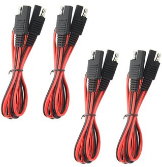 4 Stuks 100 Cm Diy 18AWG Sae Sae Verlengkabel Quick Disconnect Kabelboom Sae Connector