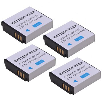4 Stuks 1200Mah IA-BP125A Ia BP125A BP125A Oplaadbare Camera Batterij Voor Samsung HMX-QF20 HMX-QF30 HMX-QF300 HMX-M20 HMX-Q10 Q1 4 Batteries