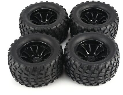 4 Stuks 130Mm 10 Contour Dump Foetale Bloem Off-Road Velg En Banden Voor 1/10 Monster Truck racing Rc Auto Accessoires
