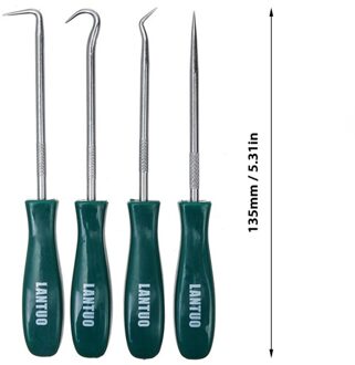 4 Stuks 135Mm Auto Auto Voertuig Olie Seal Schroevendraaiers Set O-Ring Seal Pakking Puller Remover pick Haken Gereedschap Csv 135mm groen