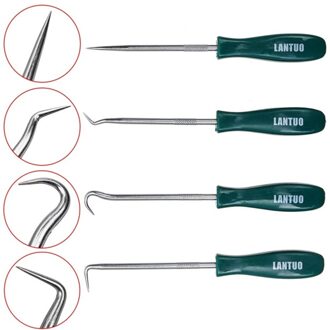 4 Stuks 135Mm Auto Auto Voertuig Olie Seal Schroevendraaiers Set O-Ring Seal Pakking Puller Remover pick Haken Gereedschap Csv