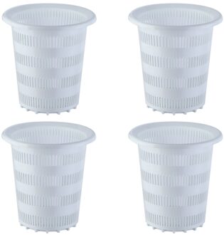 4 Stuks 16X15X15Cm Hoogte Mesh Pot Netto Cup Planting Basket Hydrocultuur Plant Grow Tuin Tuin gereedschap-Wit Zwart