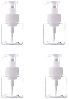 4 Stuks 250Ml Schuim Zeepdispenser Handleiding Zeepdispenser Hervulbare Pomp Zeepdispenser Hand Zeep Voor Badkamer