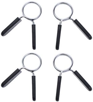 4 Stuks 25Mm Halter Barbell Klemmen Lente Clip Halsbanden Voor Powerlifting Cross Fit Gewichtheffen Gym