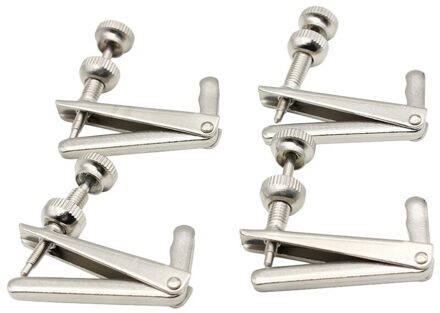 4 Stuks 3/4-4/4 Zilveren Cello Fijnstemmer Fiddle String Richter Accessoires Onderdelen
