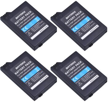 4 Stuks 3.6V 2400 Mah Psp 2000 Batterijen Voor Sony PSP2000 PSP3000 Console