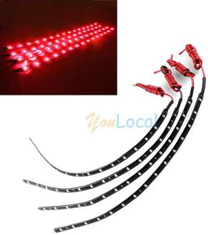 4 Stuks 30Cm 15 Led 2835 Motorrijwiel Flexibele Strip Licht Waterdicht 12V Wit Geel Rood Blauw Groen